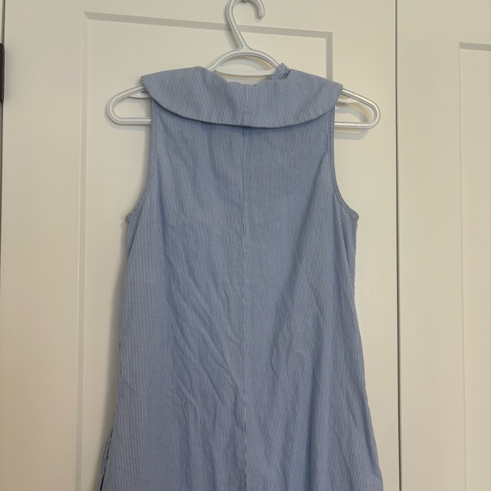 Nao‎ Sleeveless Blue & White Striped Straight Leg Jumpsuit Women’s Size Small - Picture 9 of 16